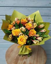 Букет цветов из:  Альстромерии и Розы в Кавалерово