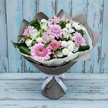 Букет цветов из:  Герберы, Альстромерии и Хризантемы #REPLACE_PRED# Кавалерово