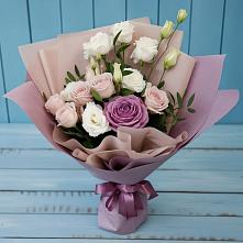 Букет цветов из:  Розы и Лизиантусы в Кавалерово