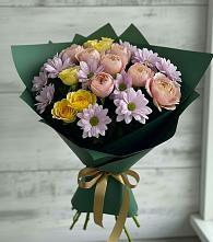 Букет цветов из:  Хризантемы и Розы #REPLACE_PRED# Кавалерово