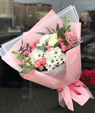 Букет цветов из:  Розы, Лизиантусы и Хризантемы в Кавалерово