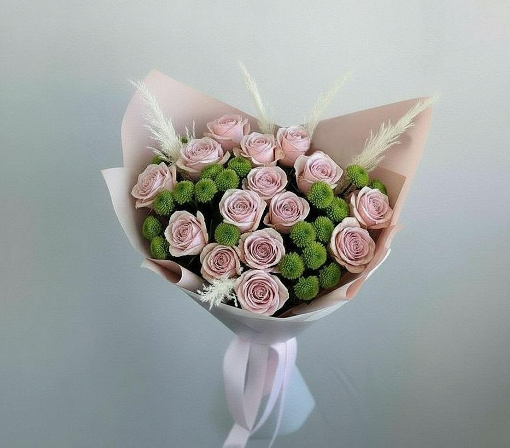 Букет цветов из: Розы и Хризантемы в Кавалерово