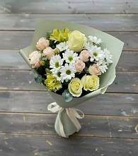 Букет цветов из:  Альстромерии, Розы и Хризантемы в Кавалерово