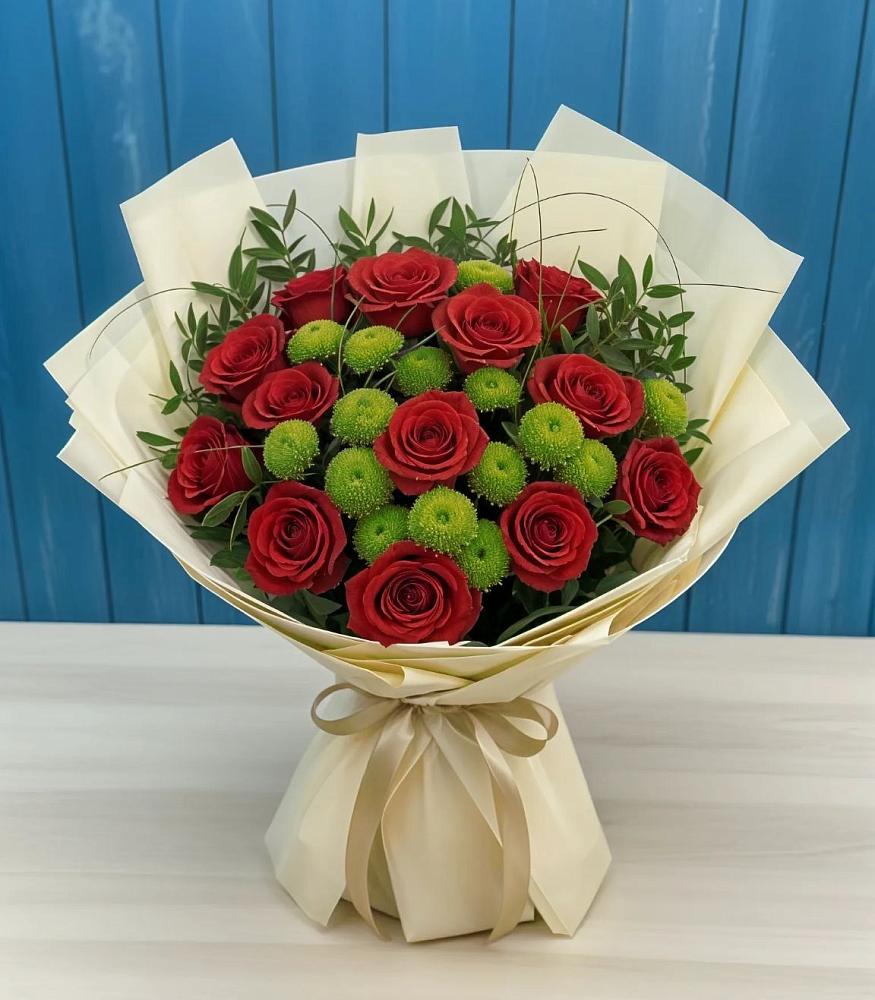 Букет цветов из: Розы и Хризантемы в Кавалерово