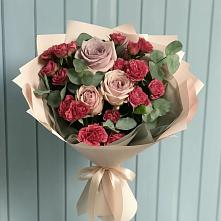 Букет цветов из:  Гвоздики и Розы в Кавалерово